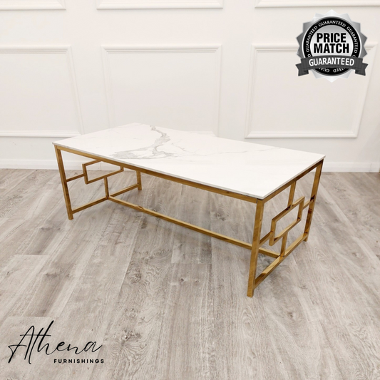 Blenheim White Marble Coffee Table