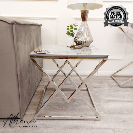 Richmond Grey Marble Side Table