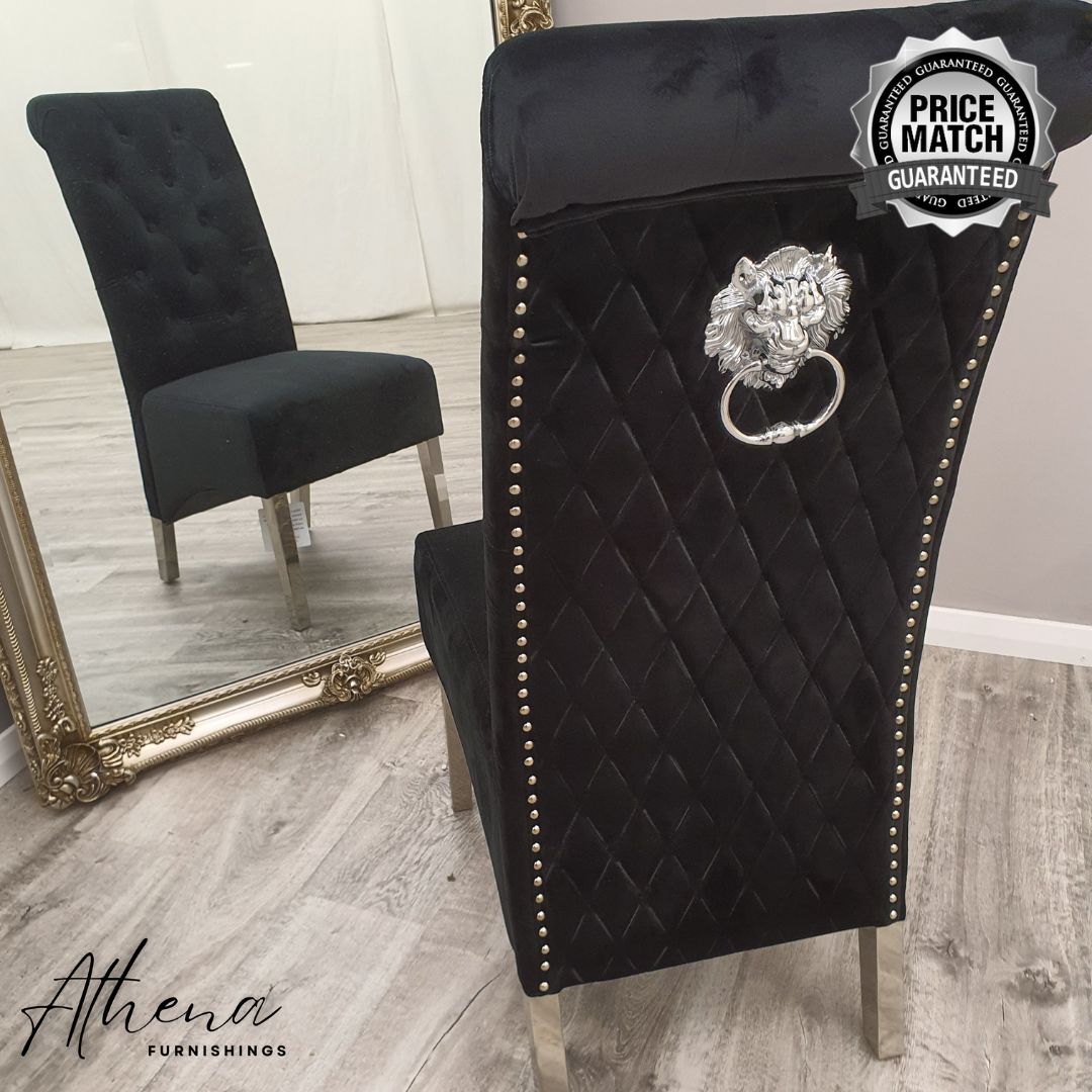 Gloucester Black Velvet Dining Chairs