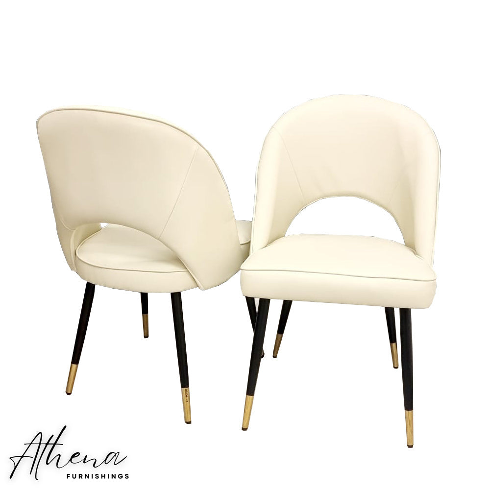 Exeter Cream Leather Dining Chairs