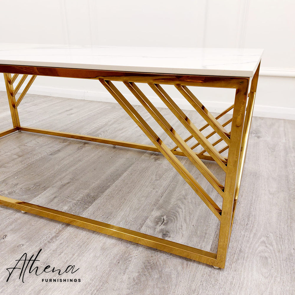 Bridgnorth White Marble Coffee Table