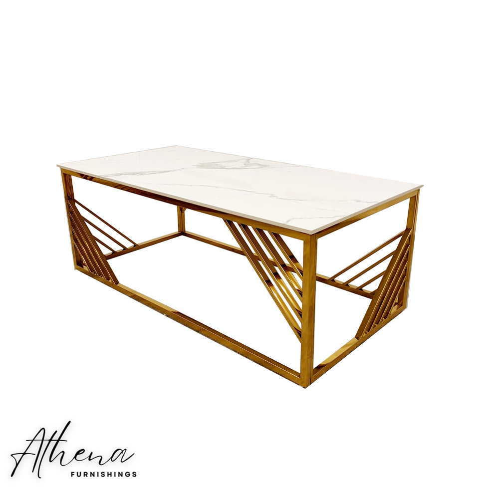 Bridgnorth White Marble Coffee Table