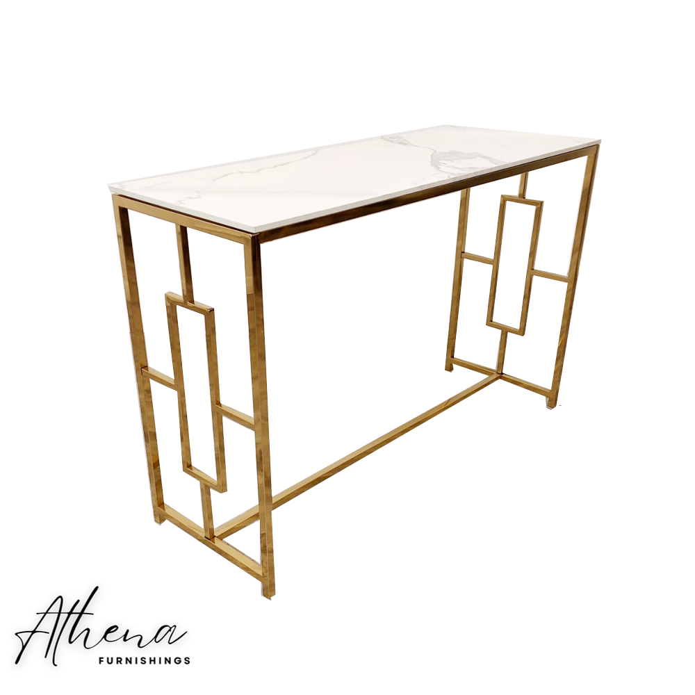 Blenheim White Marble Console Table