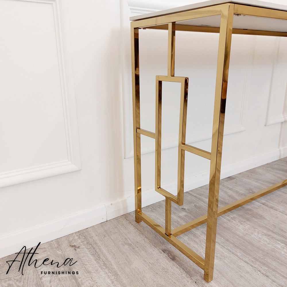 Blenheim White Marble Console Table