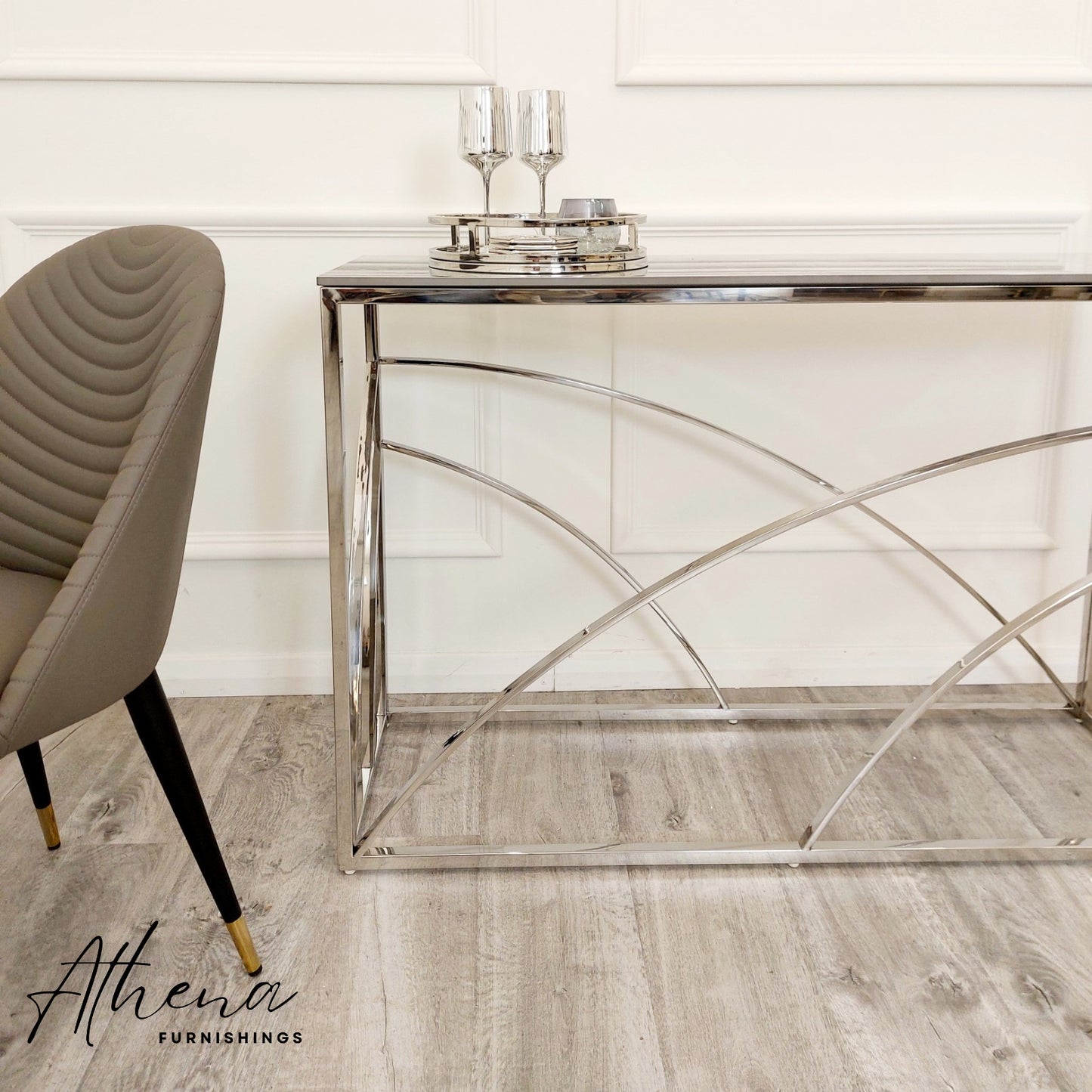 Cambridge Grey Marble Console Table