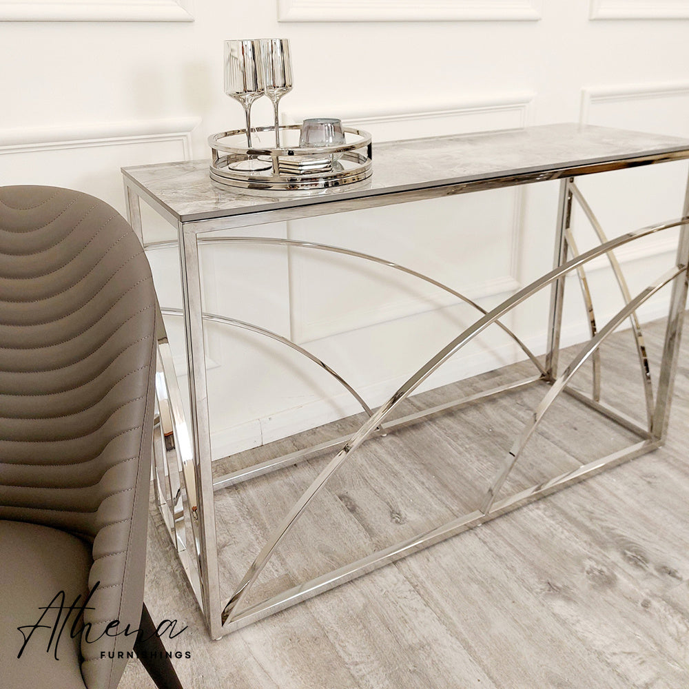 Cambridge Grey Marble Console Table