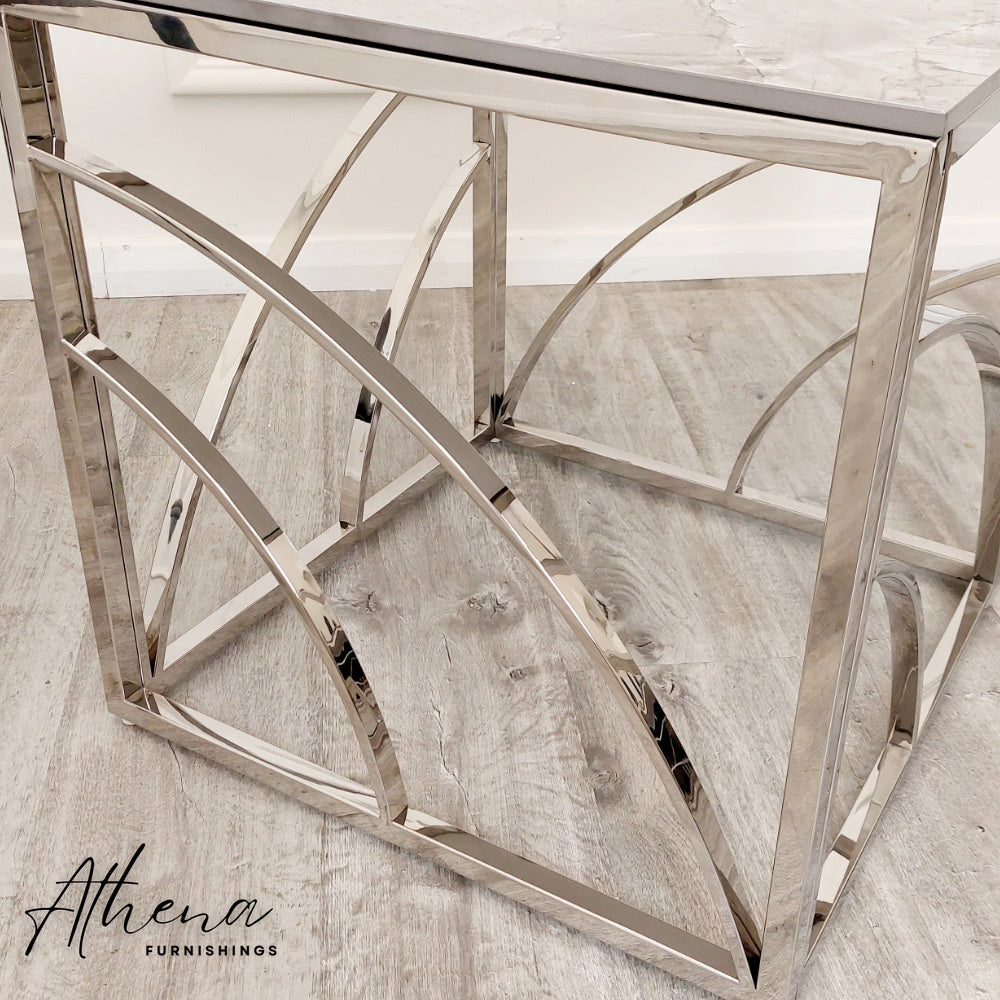 Cambridge Grey Marble Side Table