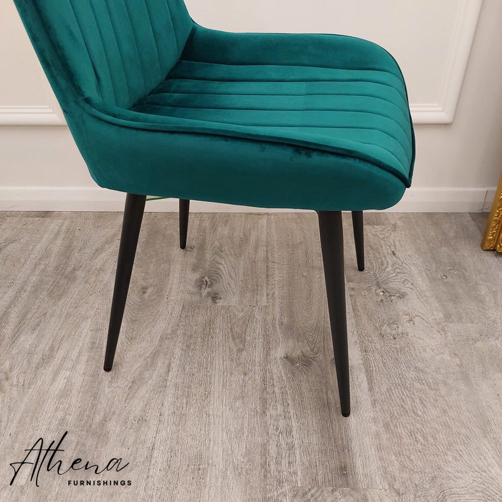 Lancaster Teal Velvet Dining Chairs