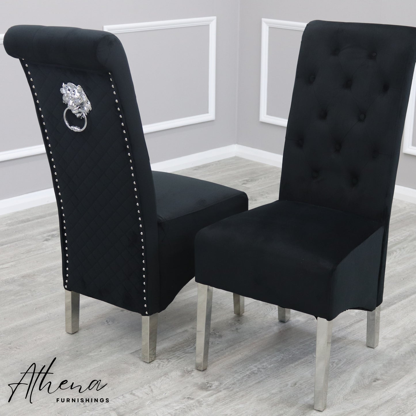 Gloucester Black Velvet Dining Chairs