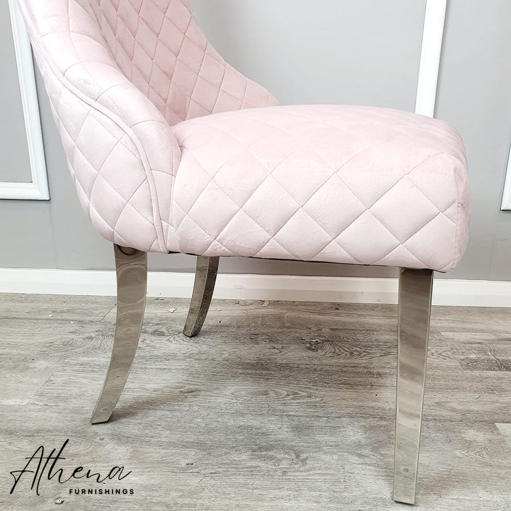 Chester Pink Velvet Dining Chairs