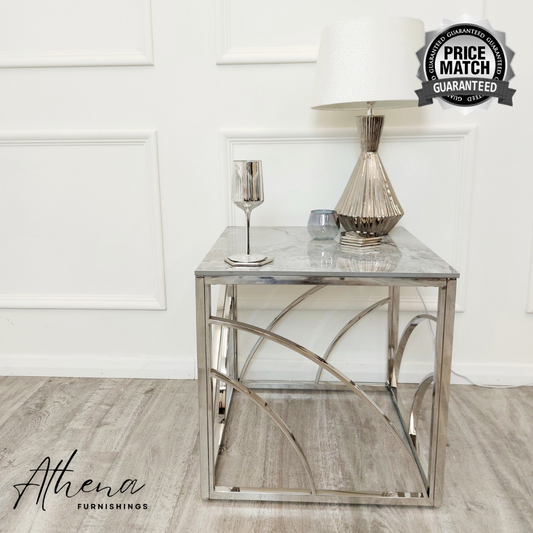 Cambridge Grey Marble Side Table