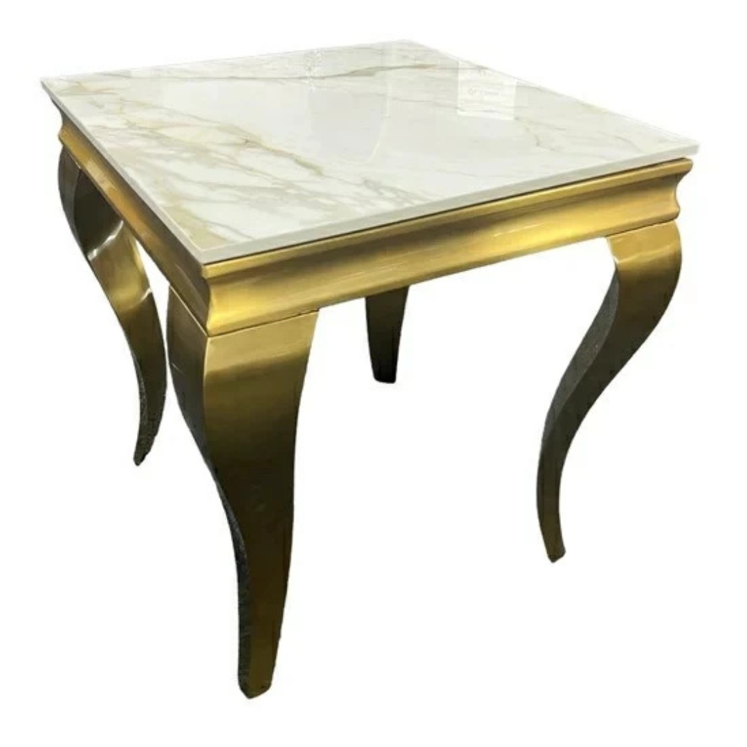 Skipton Gold Side Table (Multiple Table Top Option)