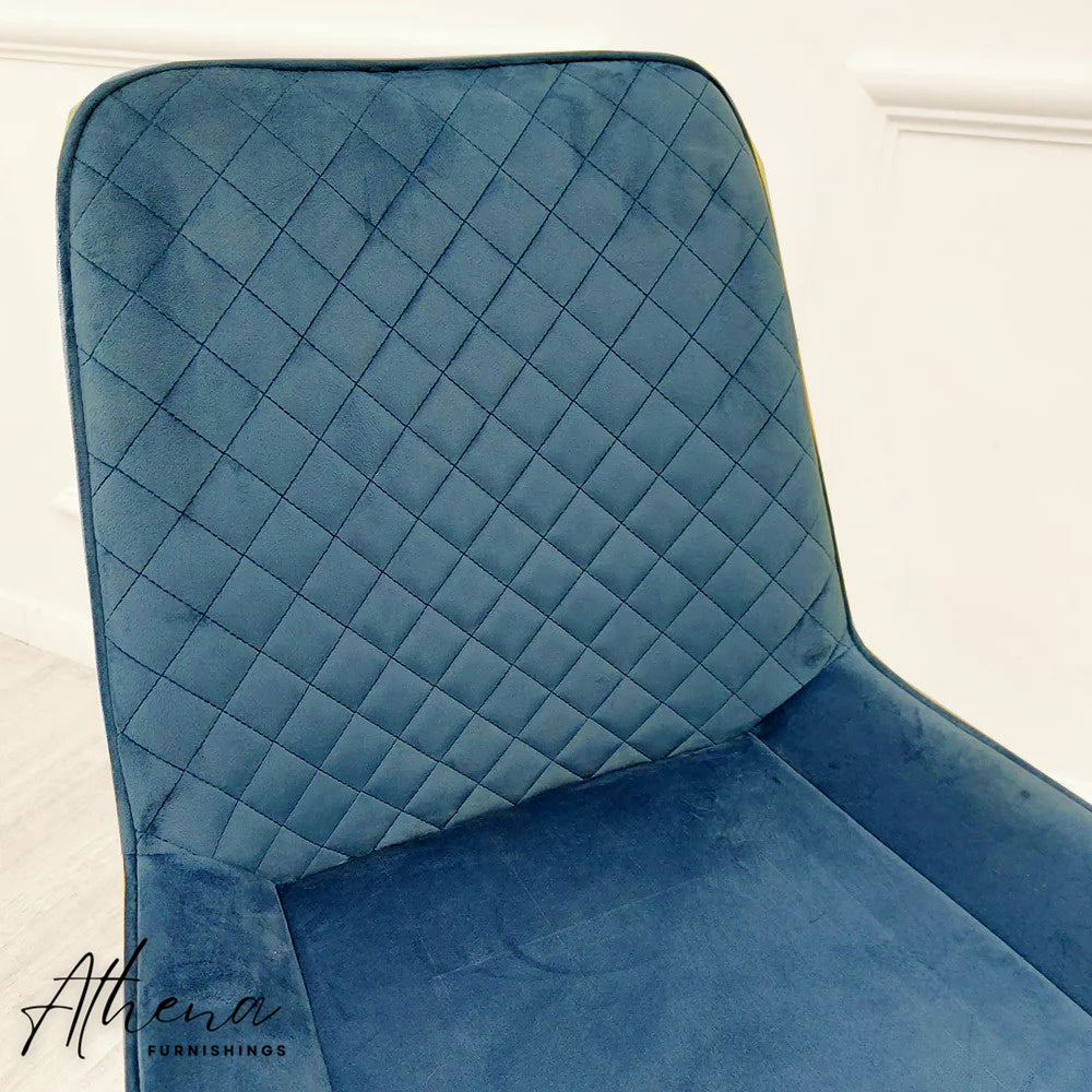 Windsor Blue Velvet Dining Chairs