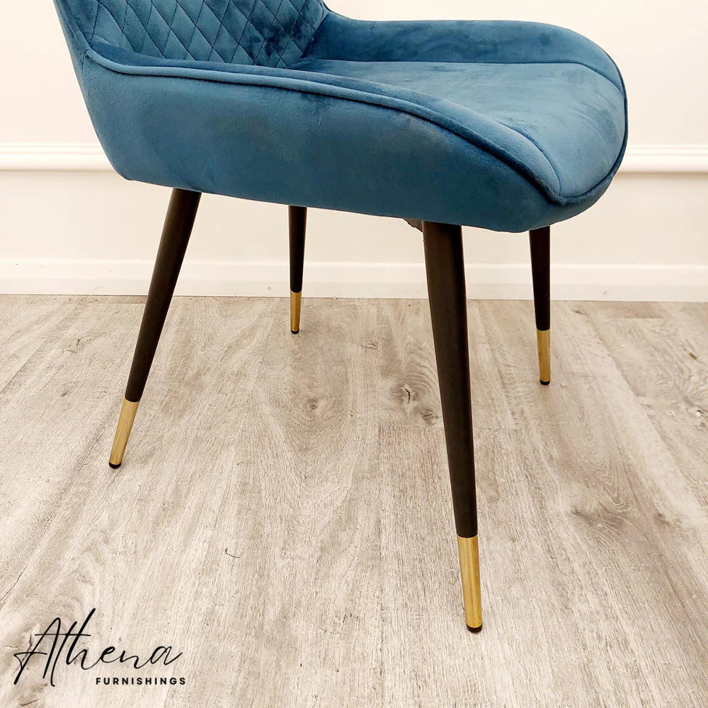 Windsor Blue Velvet Dining Chairs