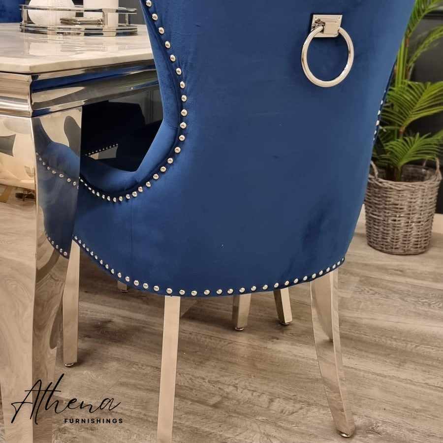 Hereford Promo Blue Velvet Dining Chairs