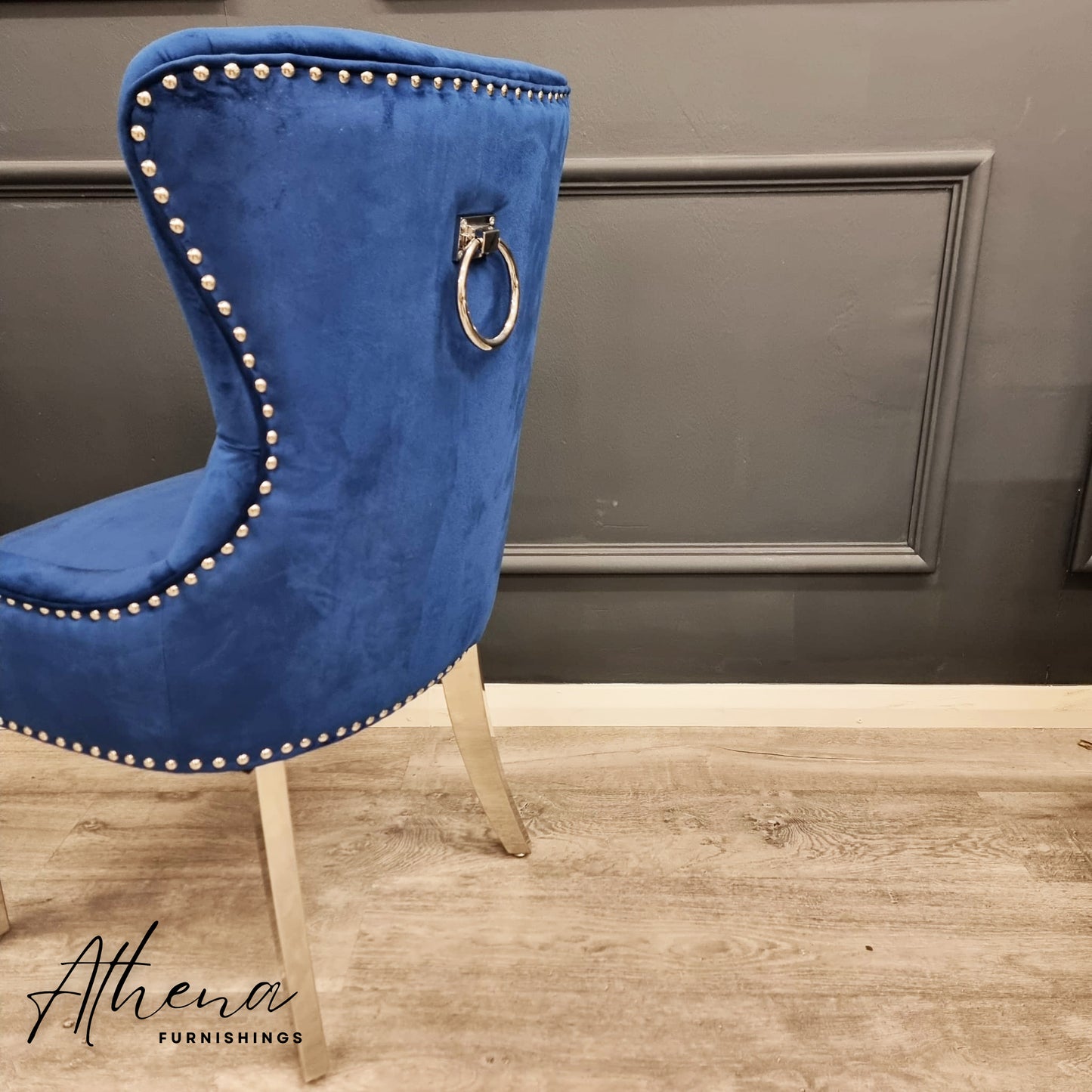 Hereford Promo Blue Velvet Dining Chairs